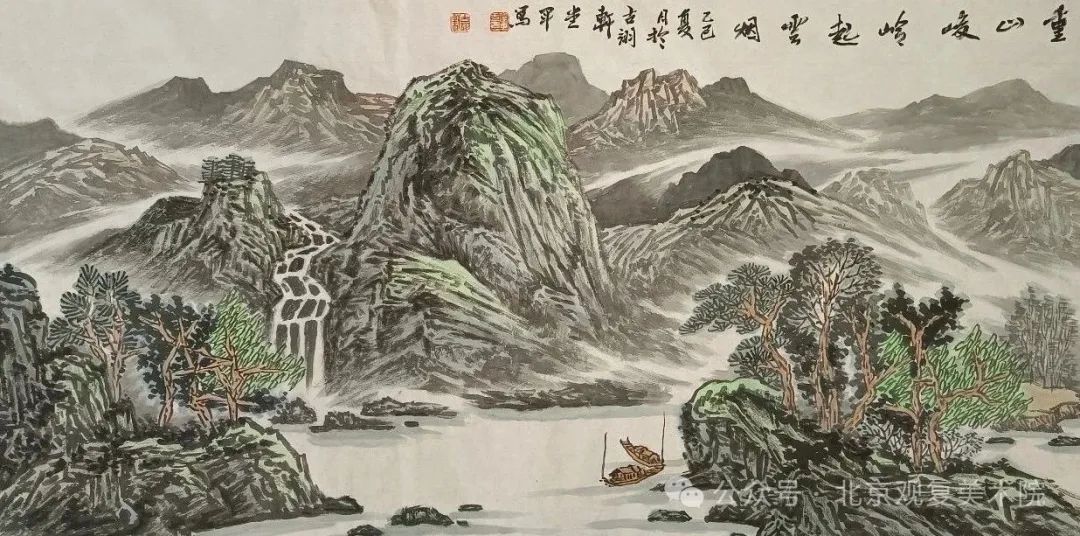 中国　山河　鑑定付 笔墨绘山河：黄堂军的山水艺术之路- 外交礼品展示网